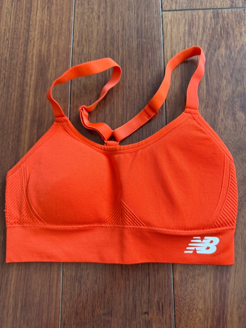 New Balance Orange Strappy Sports Bra